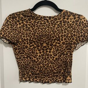 Garage Cheeta Print Crop Top